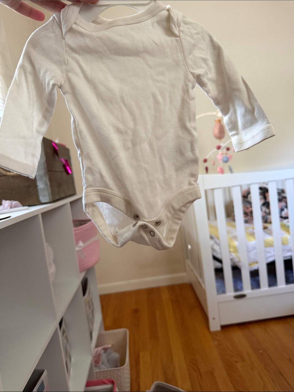 cloud island White Long-Sleeve Baby One-Piece Bodysuit